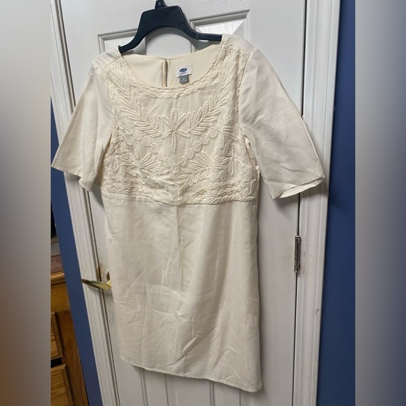 Old Navy Women's White Cotton Round Neck Half Sleeve Knee Length Dress Size
M - Picture 2 of 11